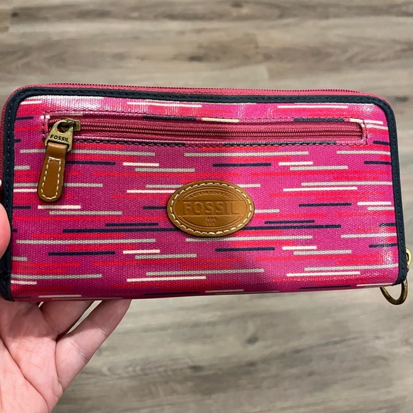 Fossil Pink and Multicolour Wallet - Picture 1 of 3